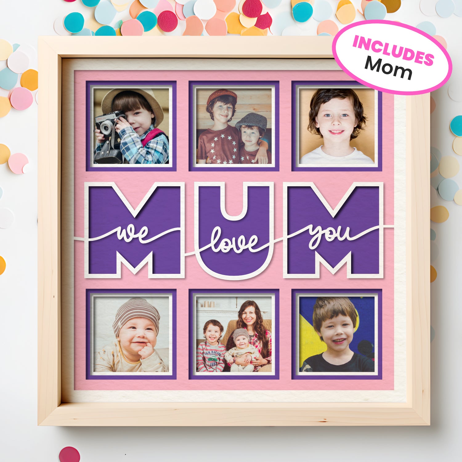 Love You Mom Picture Frame Shadow Box Project (includes Mum)