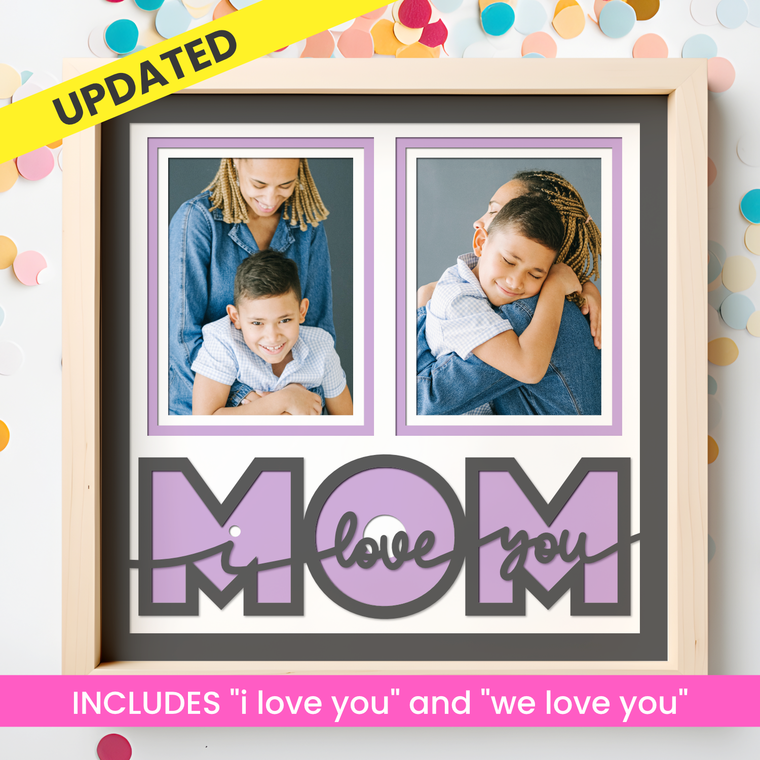 Love You Mom Picture Frame Shadow Box Project