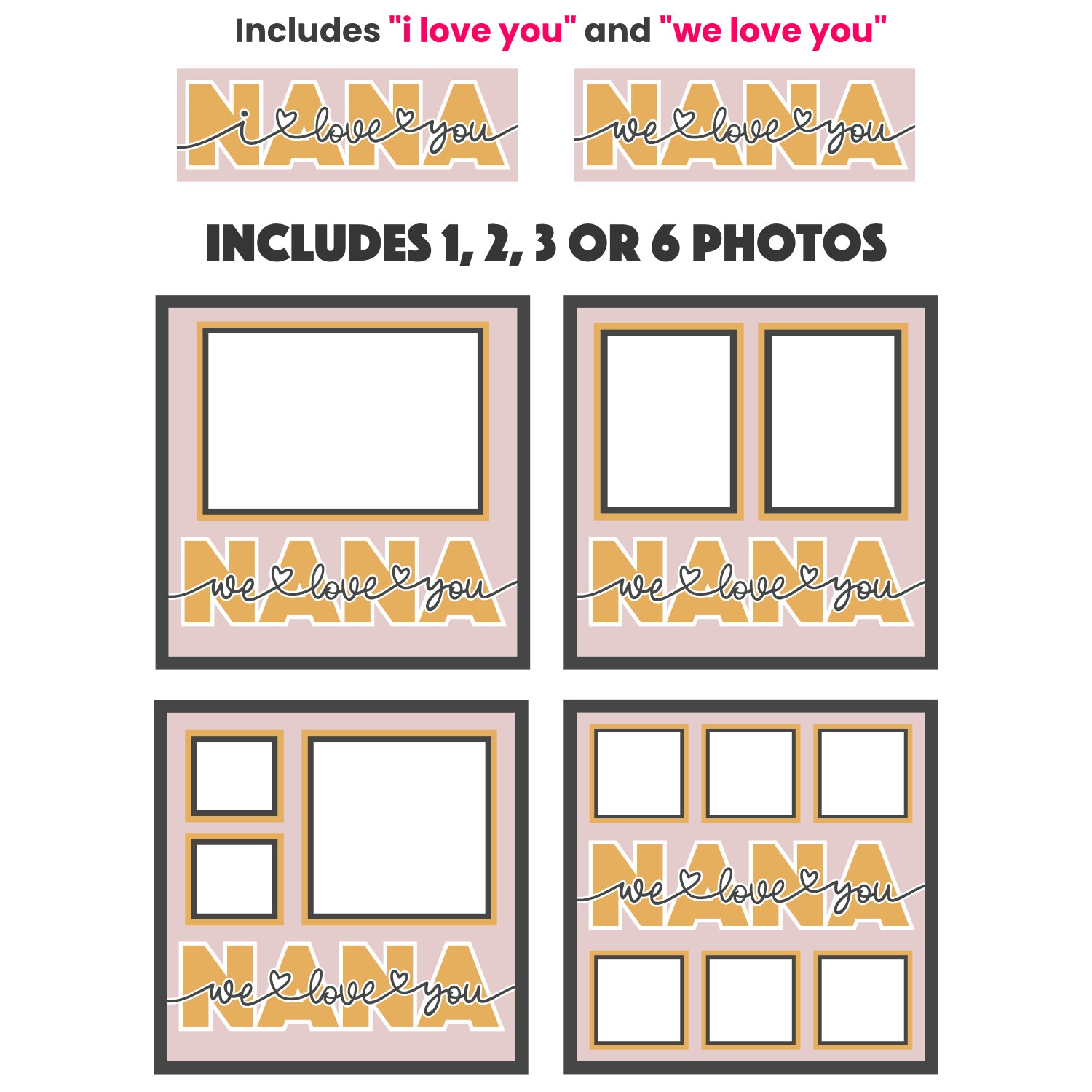 Love You Nana Picture Frame Shadow Box Project