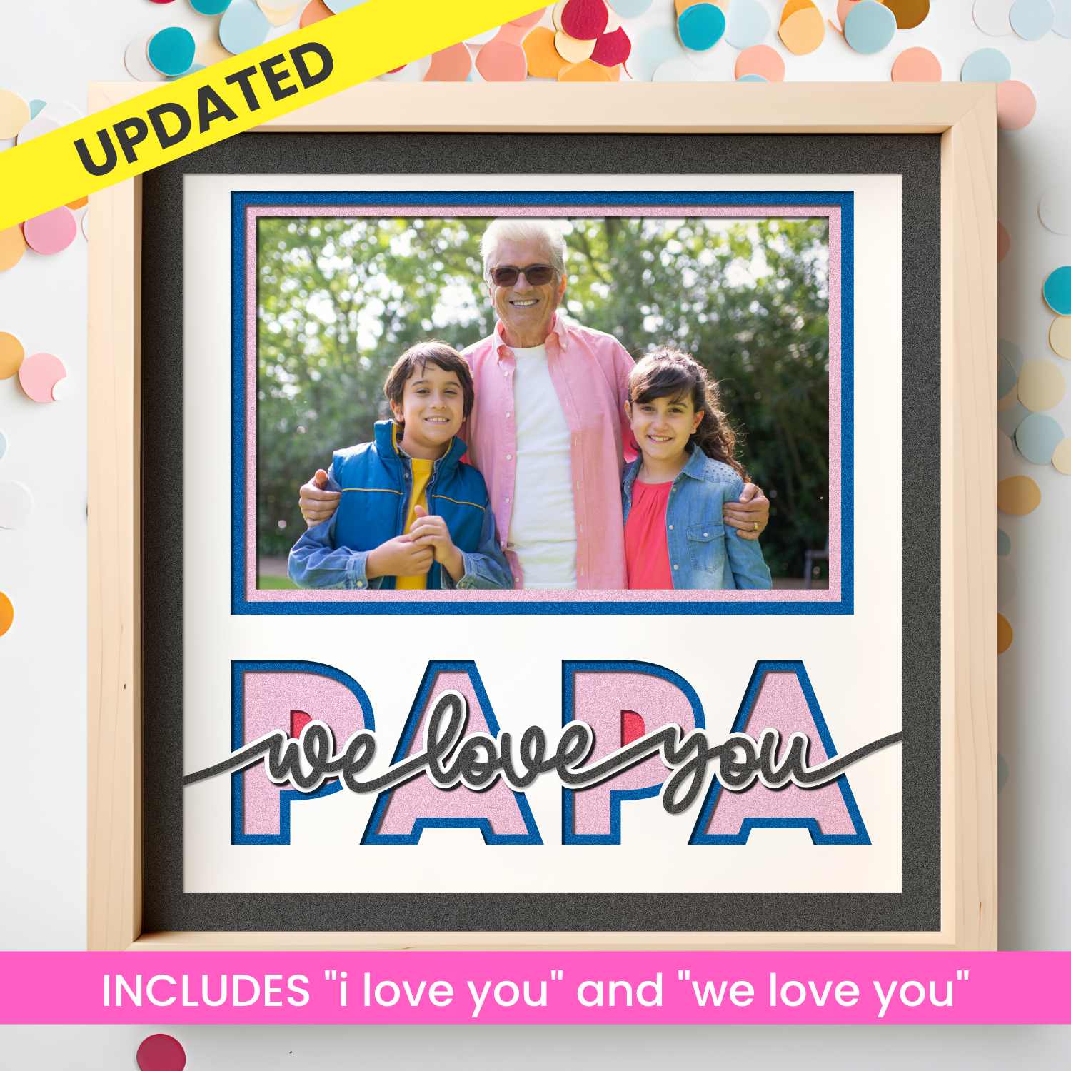 Love You Papa Picture Frame Shadow Box Project