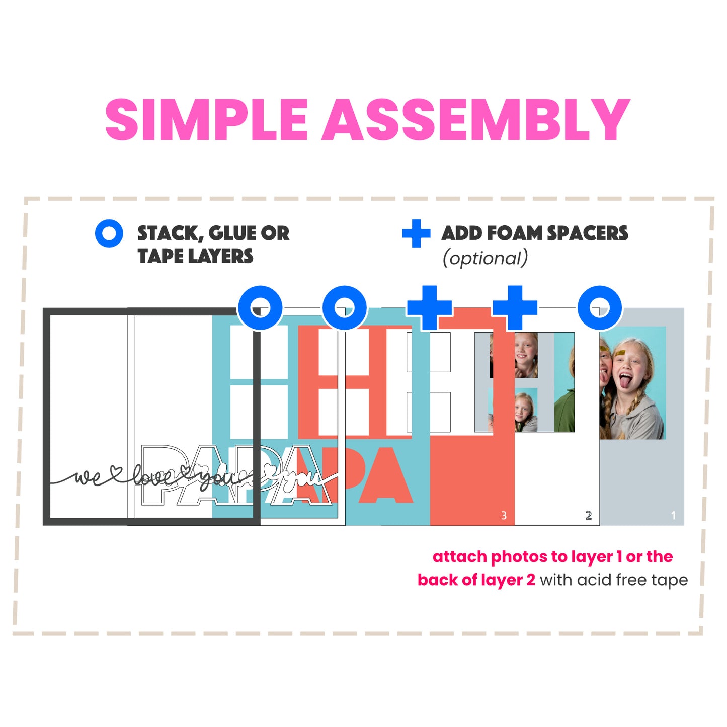 Love You Papa Picture Frame Shadow Box Project