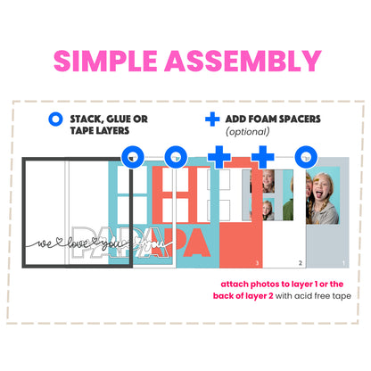 Love You Papa Picture Frame Shadow Box Project