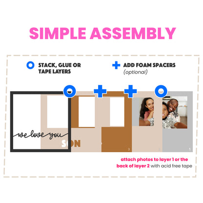 Love You Son(s) Layered SVG Picture Frame Project