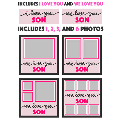 Love You Son(s) Layered SVG Picture Frame Project