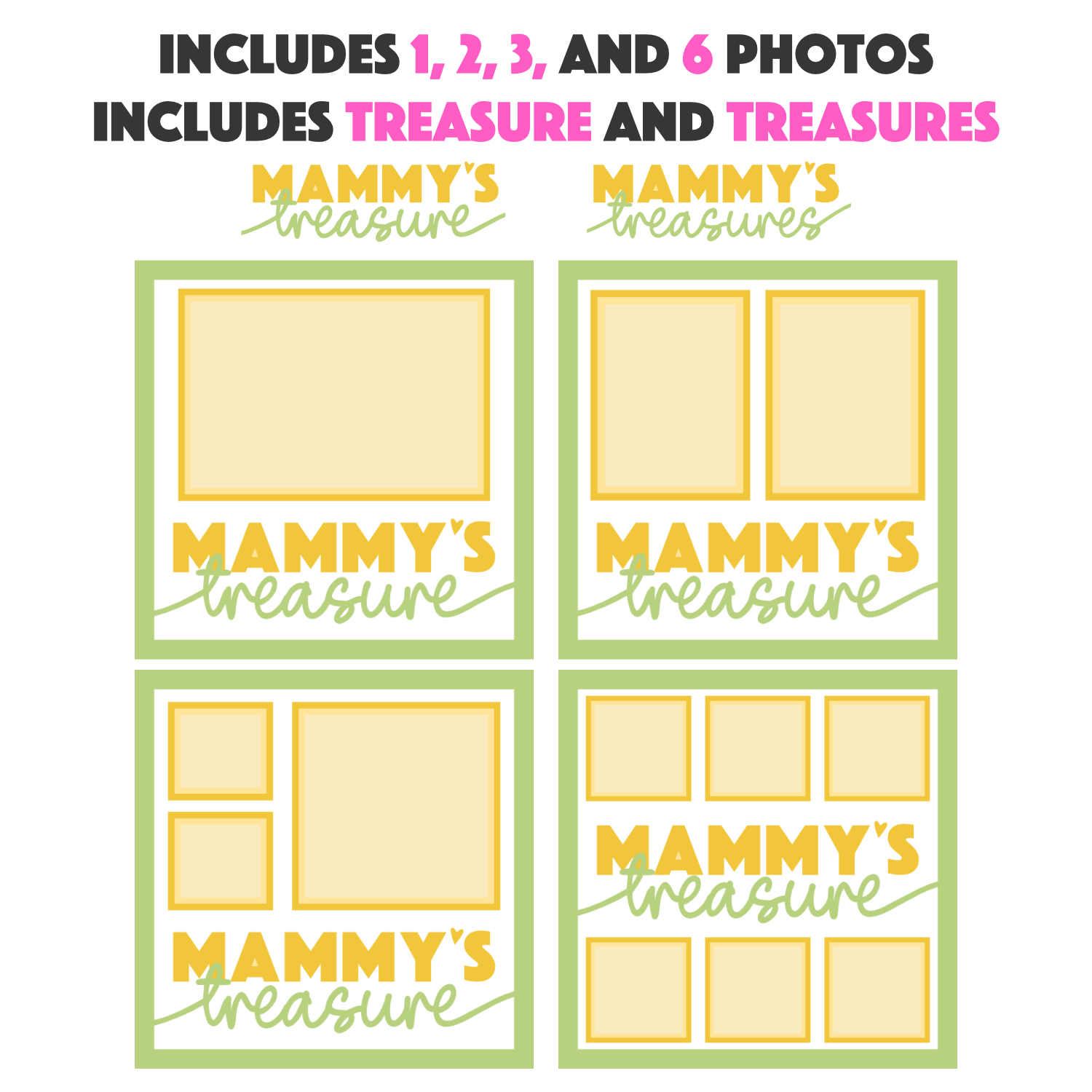 Mammy's Treasures Picture Frame SVG Shadow Box Project File