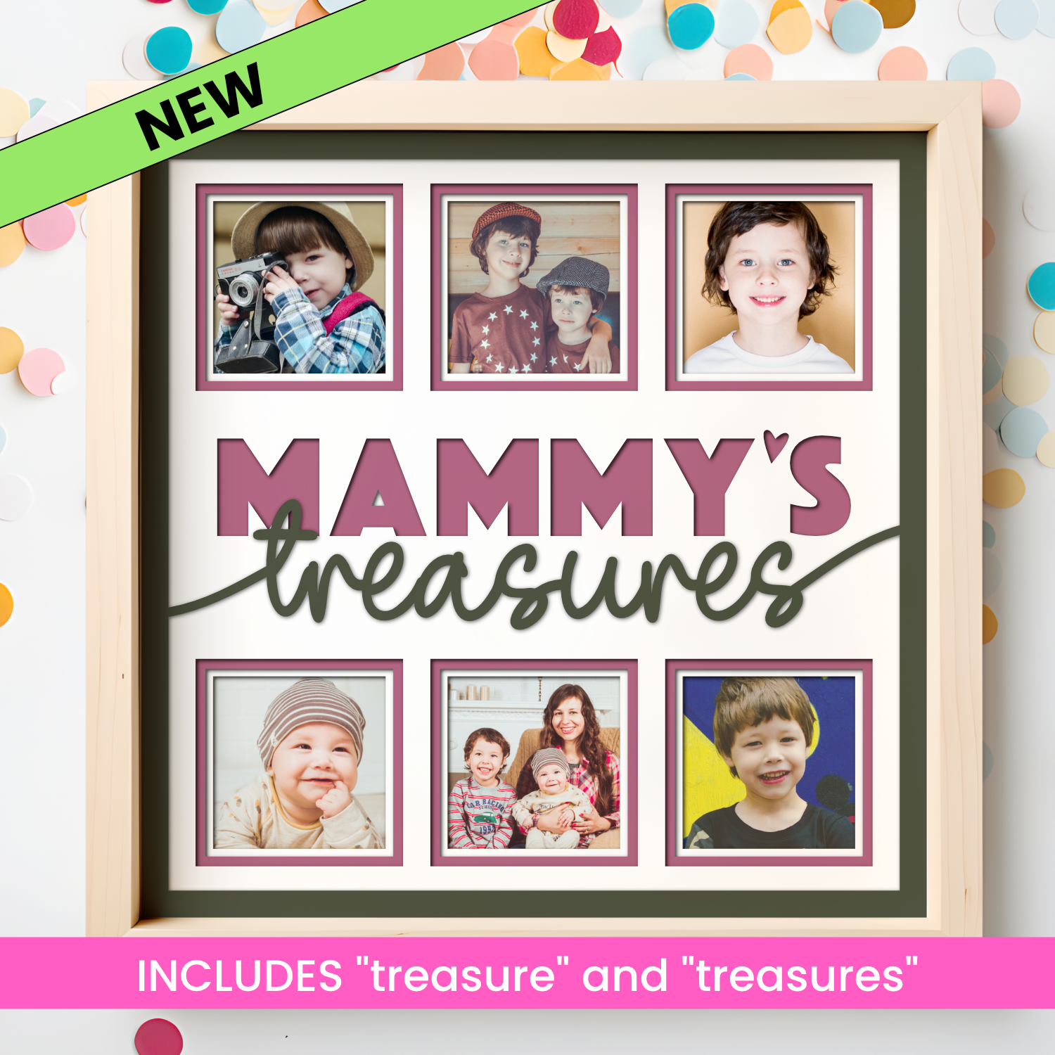 Mammy's Treasures Picture Frame SVG Shadow Box Project File