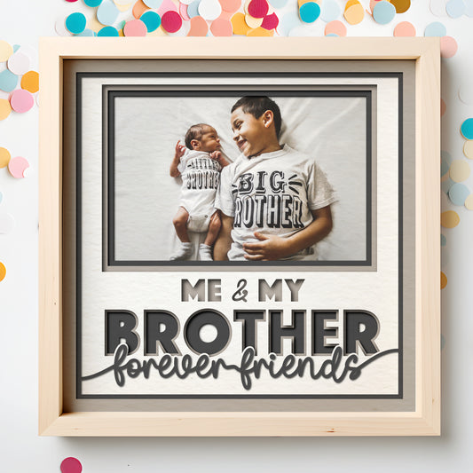 Me and My Brother(s) Picture Frame Layered Shadow Box Project