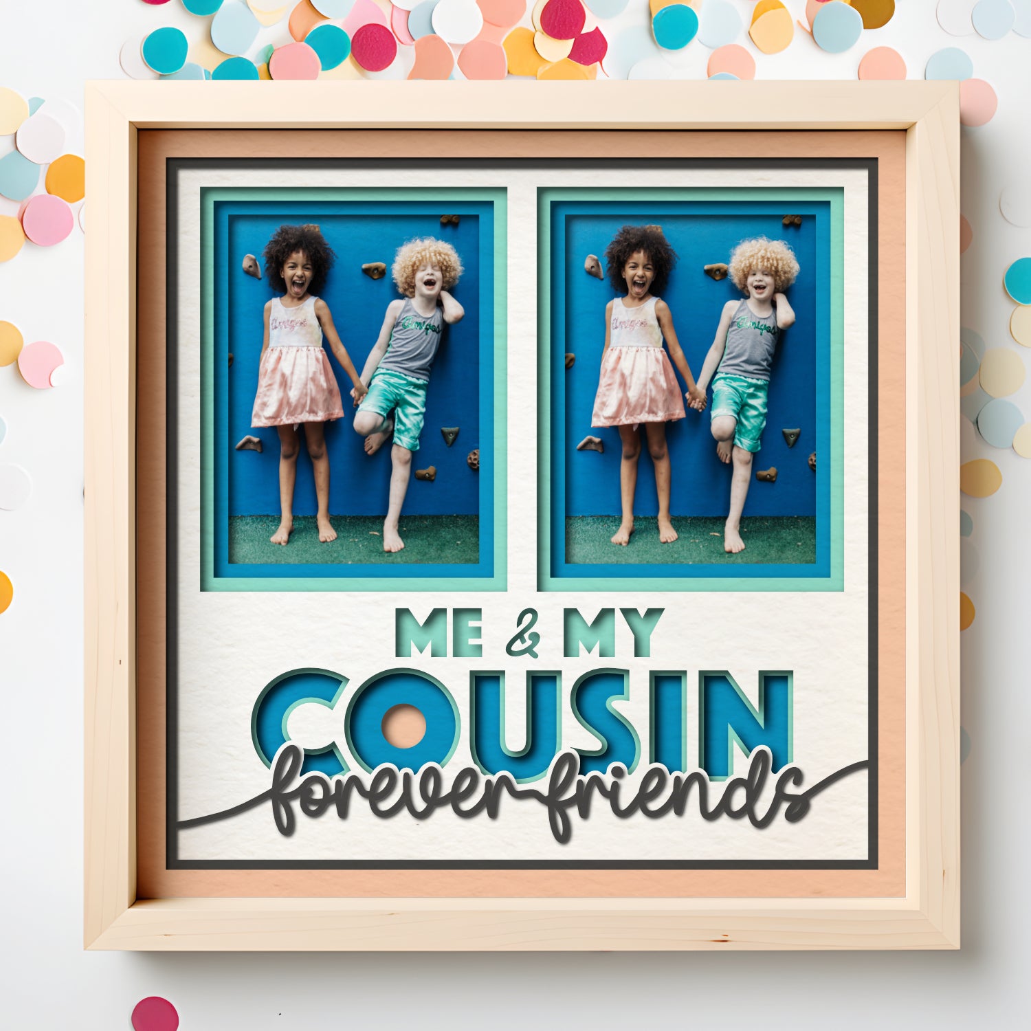 Me and My Cousin(s) Picture Frame Layered Shadow Box Project