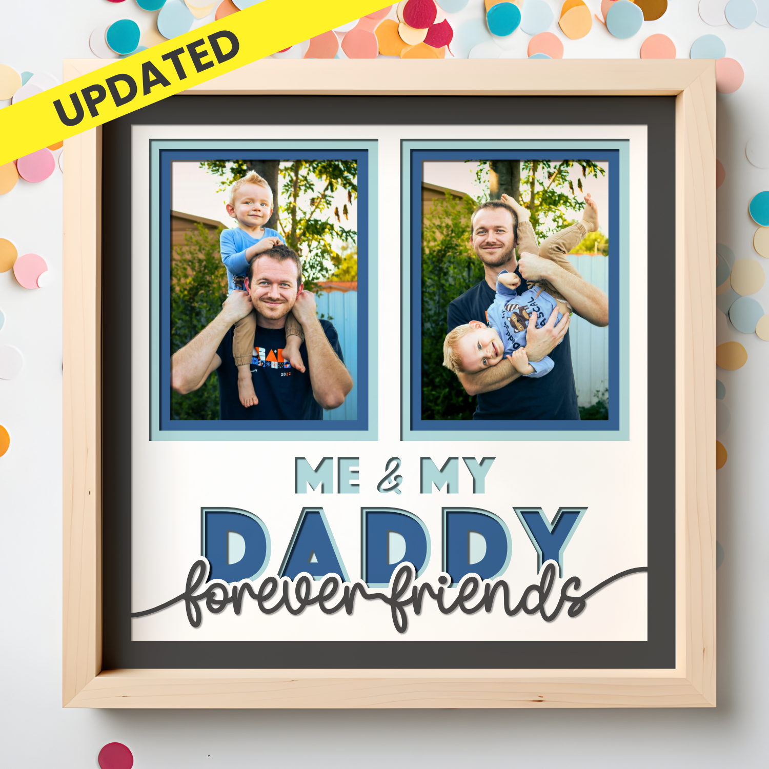 Me and My Daddy Picture Frame Shadow Box Project