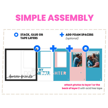 Me and My Daughter(s) Layered SVG Picture Frame Project