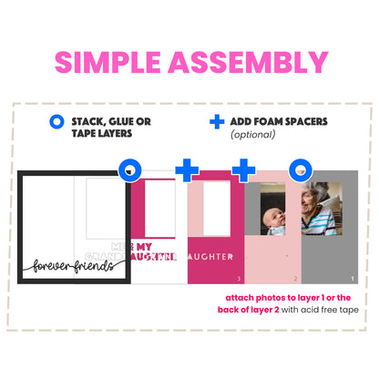Me and My Granddaughter(s) Layered SVG Picture Frame Project