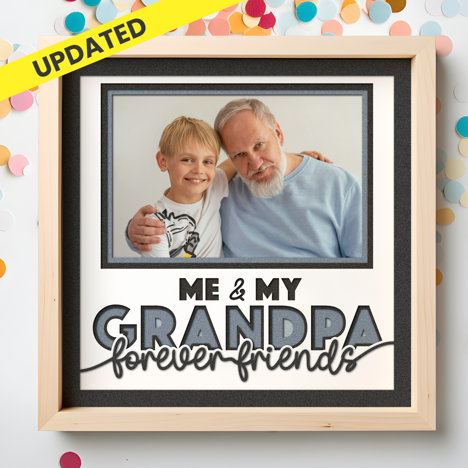 Me and My Grandpa Picture Frame Shadow Box Project
