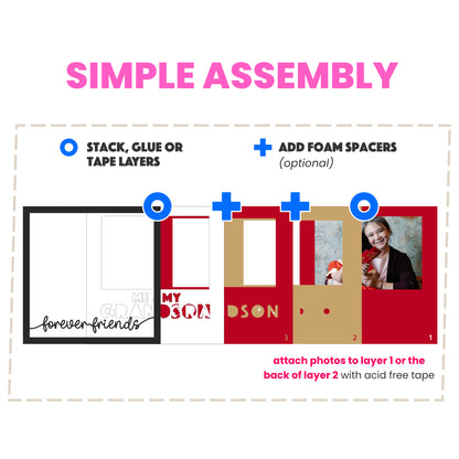 Me and My Grandson(s) Layered SVG Picture Frame Project