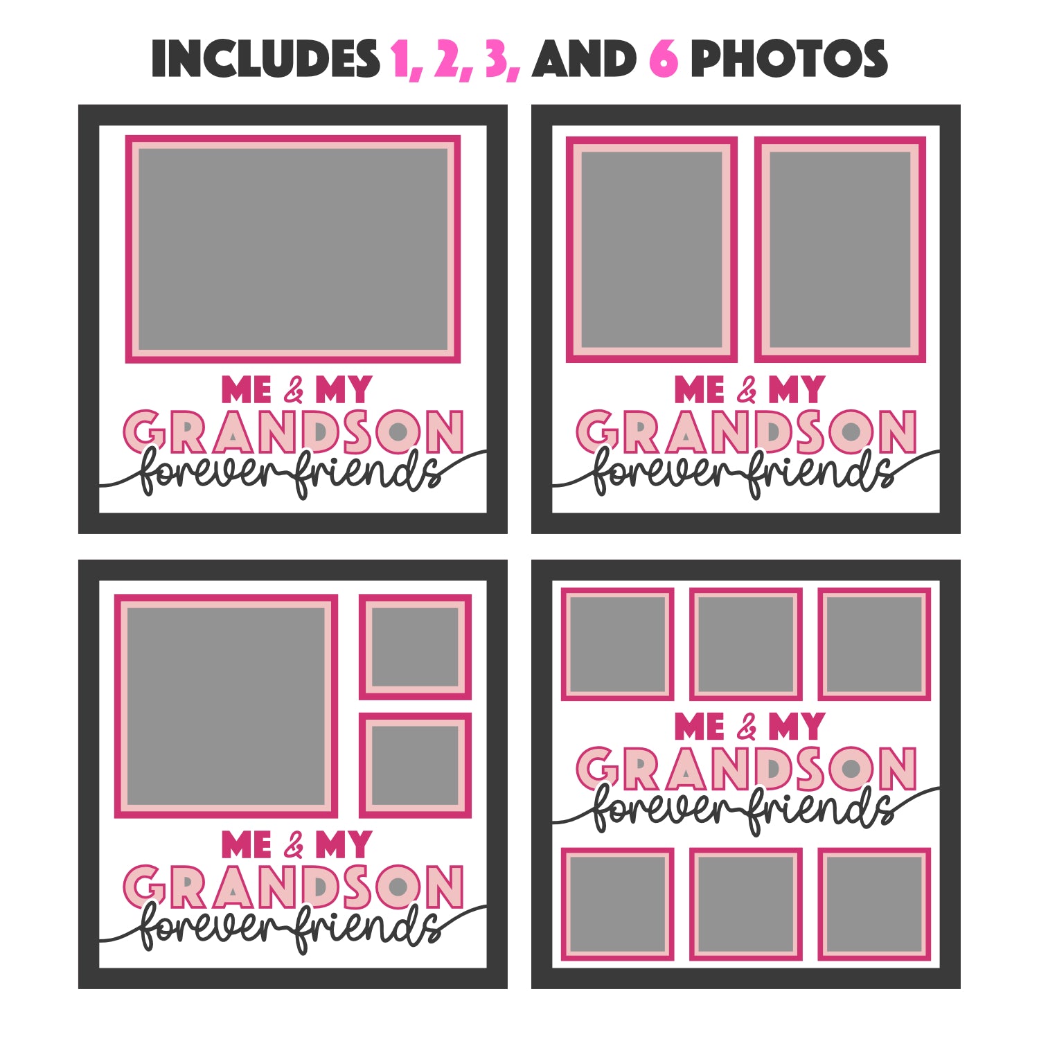 Me and My Grandson(s) Layered SVG Picture Frame Project