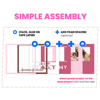Me and My Mommy Picture Frame Shadow Box Project (includes Mummy)