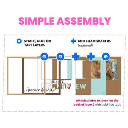 Me and My Nephew(s) Picture Frame Layered Shadow Box Project