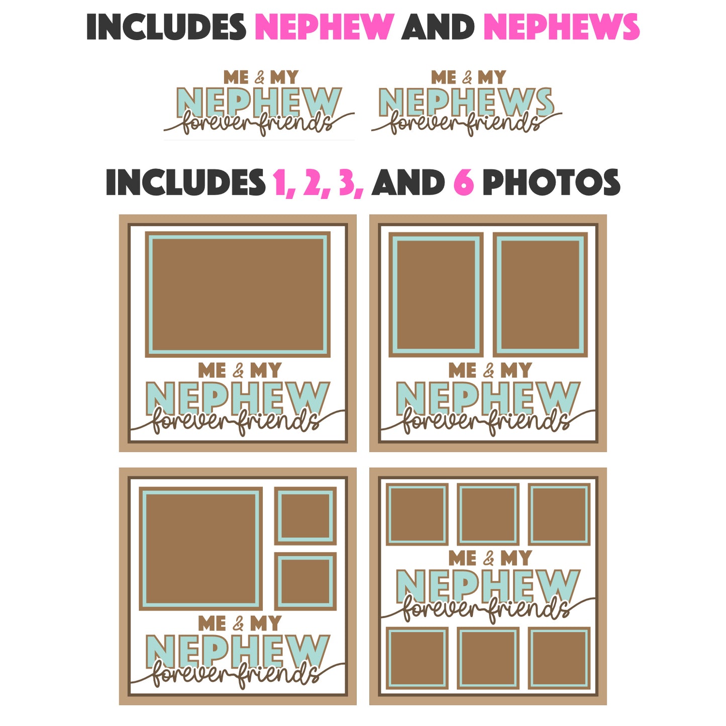 Me and My Nephew(s) Picture Frame Layered Shadow Box Project