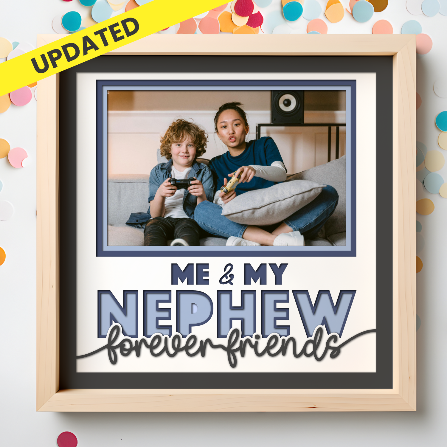 Me and My Nephew(s) Picture Frame Layered Shadow Box Project