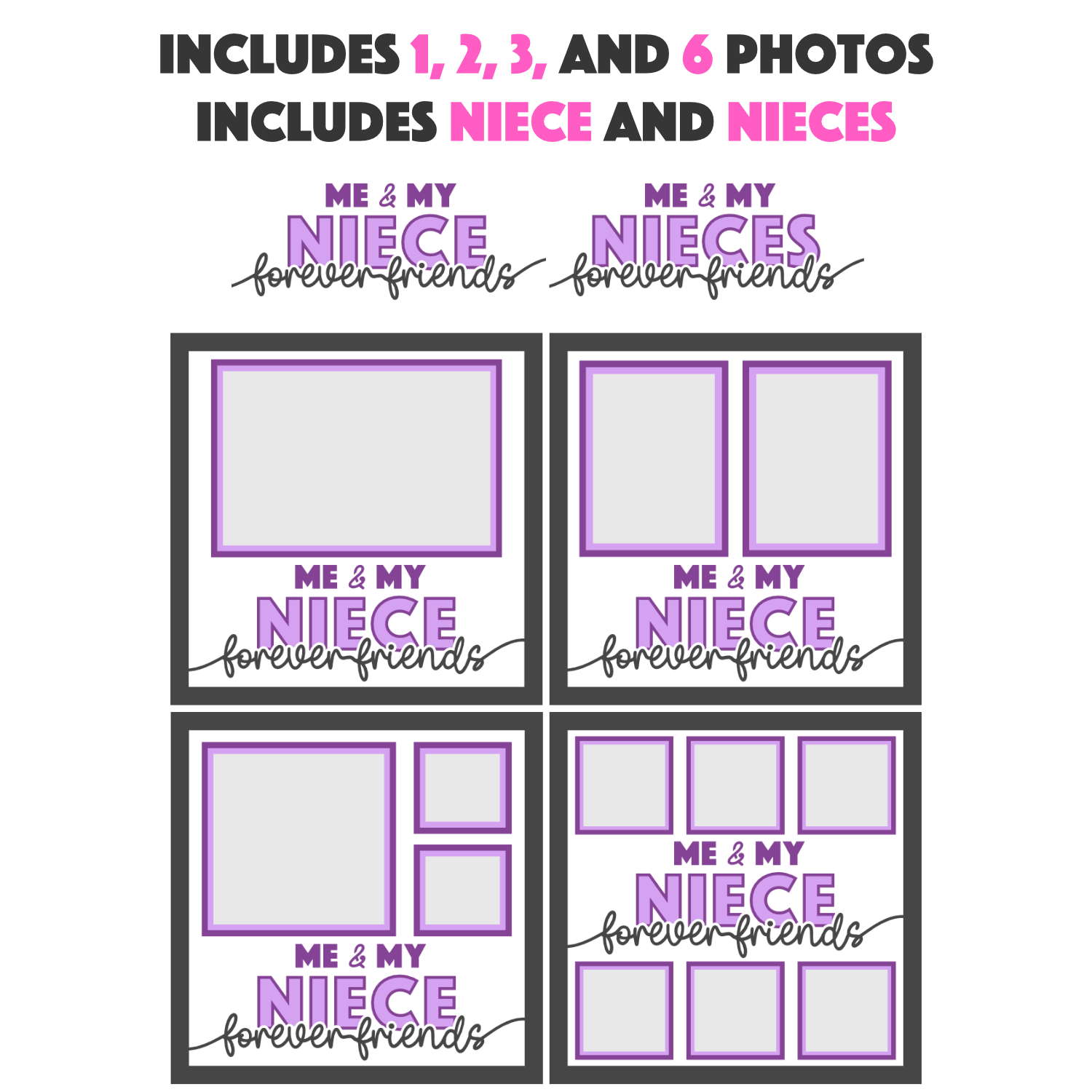 Me and My Niece(s) Picture Frame Layered Shadow Box Project