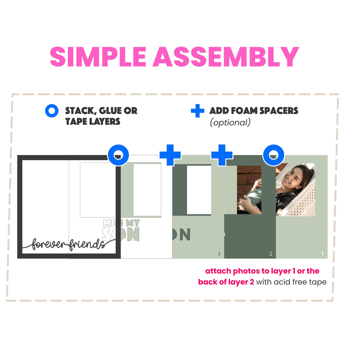 Me and My Son(s) Layered SVG Picture Frame Project
