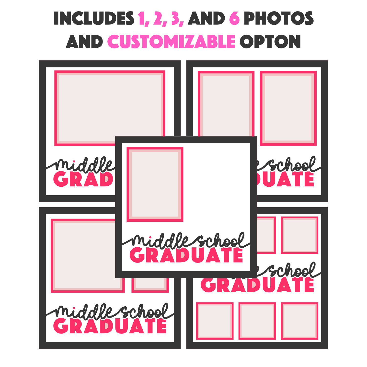 Middle School Graduate Picture Frame Layered Shadow Box Project