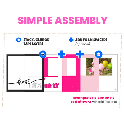 My First Birthday Picture Frame Shadow Box Project