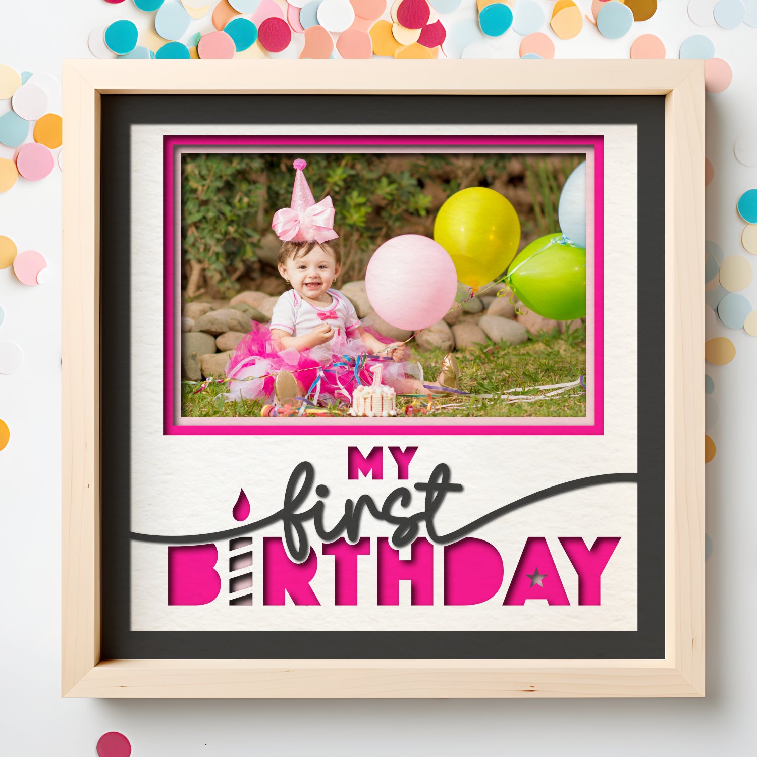 My First Birthday Picture Frame Shadow Box Project