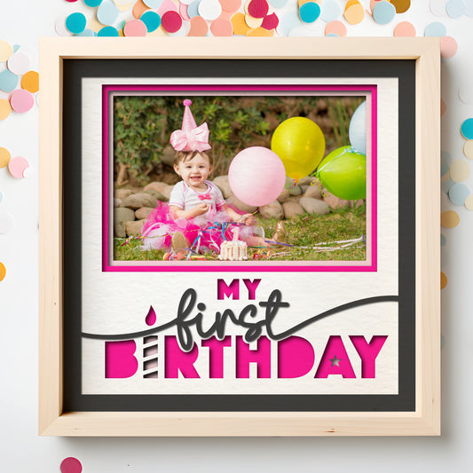 My First Birthday Picture Frame Shadow Box Project