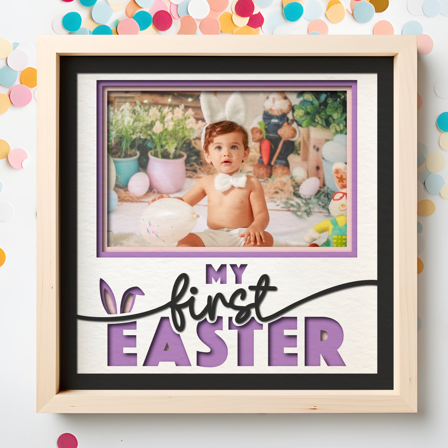 My First Easter Picture Frame Layered Shadow Box Project