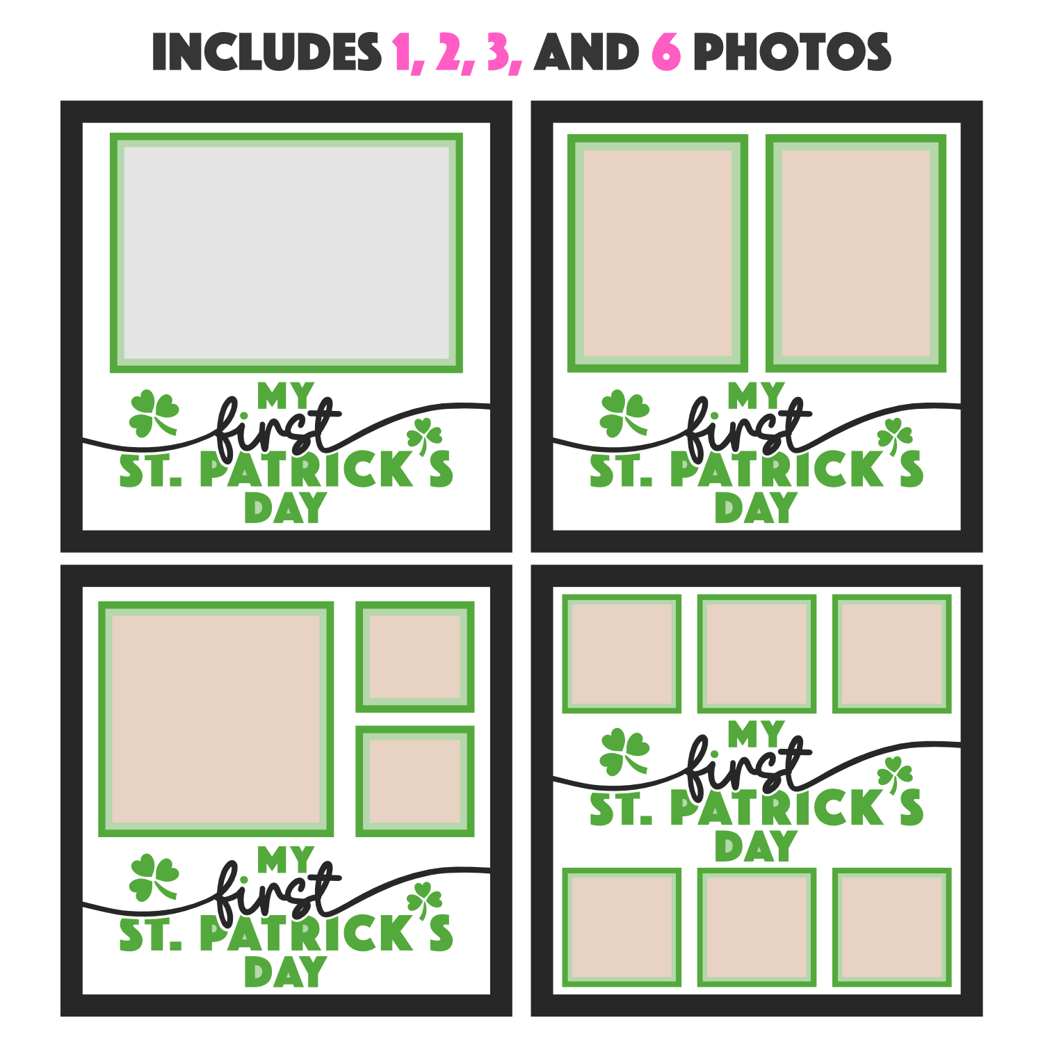 My First St. Patrick's Day Picture Frame SVG Shadow Box Project File