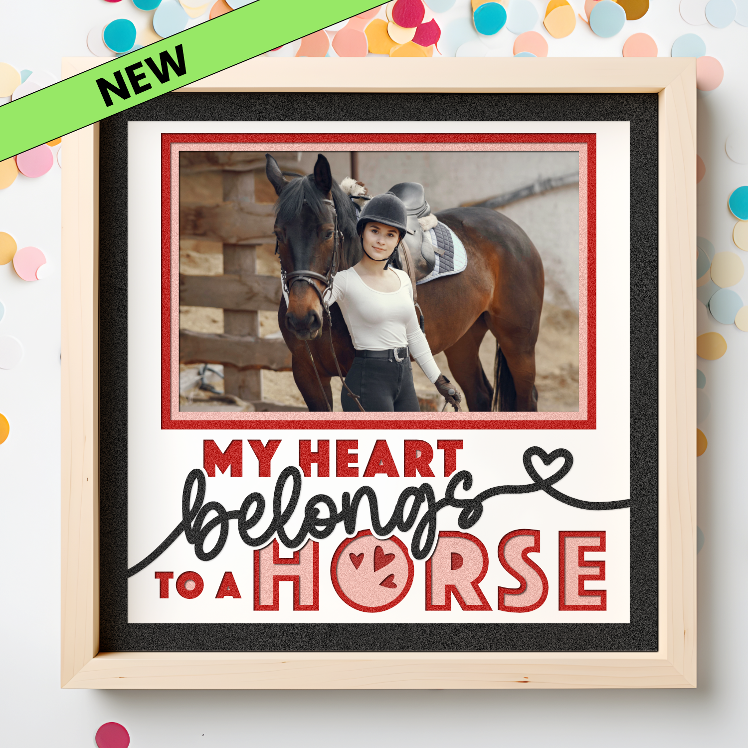 My Heart Belongs to a Horse Picture Frame Layered Shadow Box Project