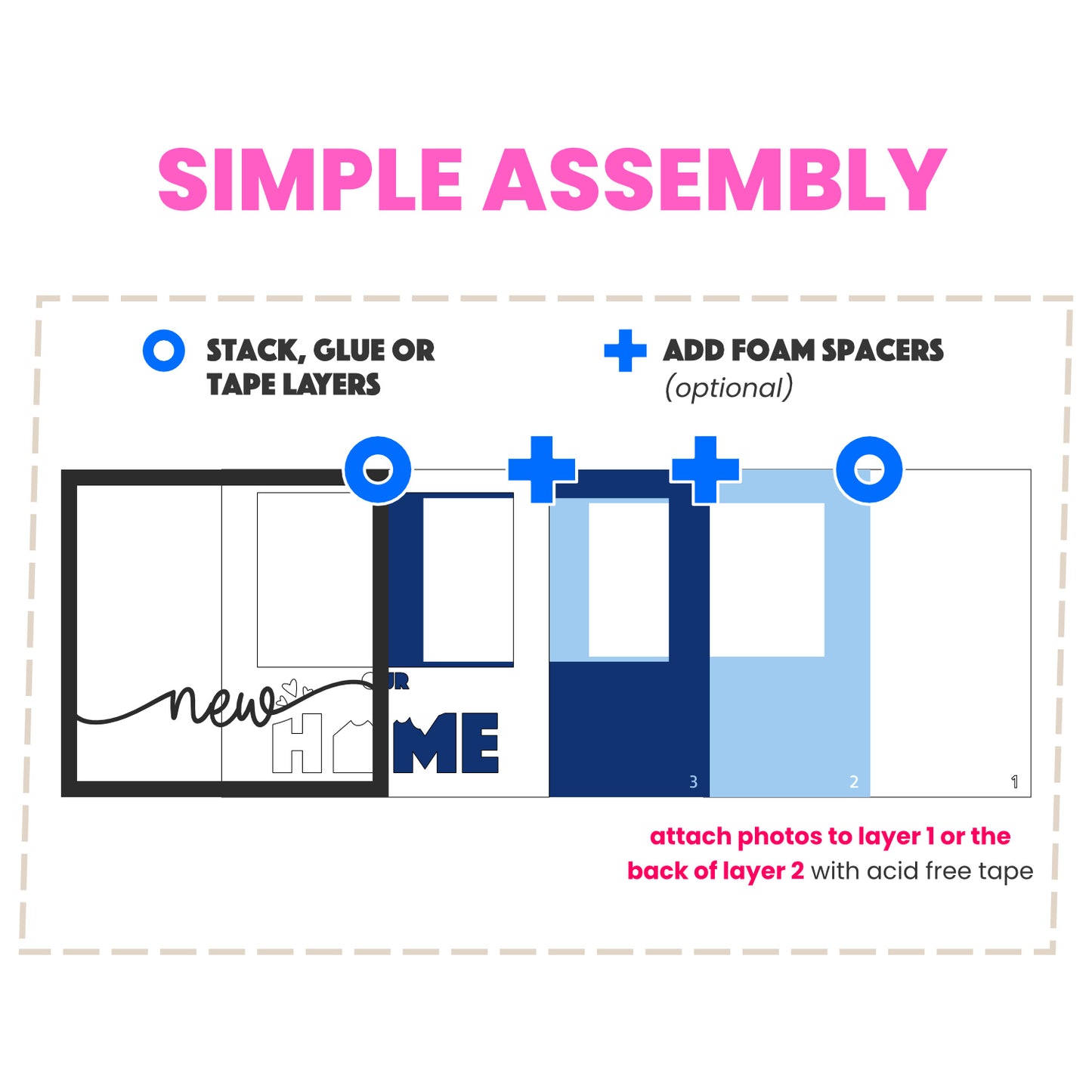 My New Home Picture Frame Layered Shadow Box Project