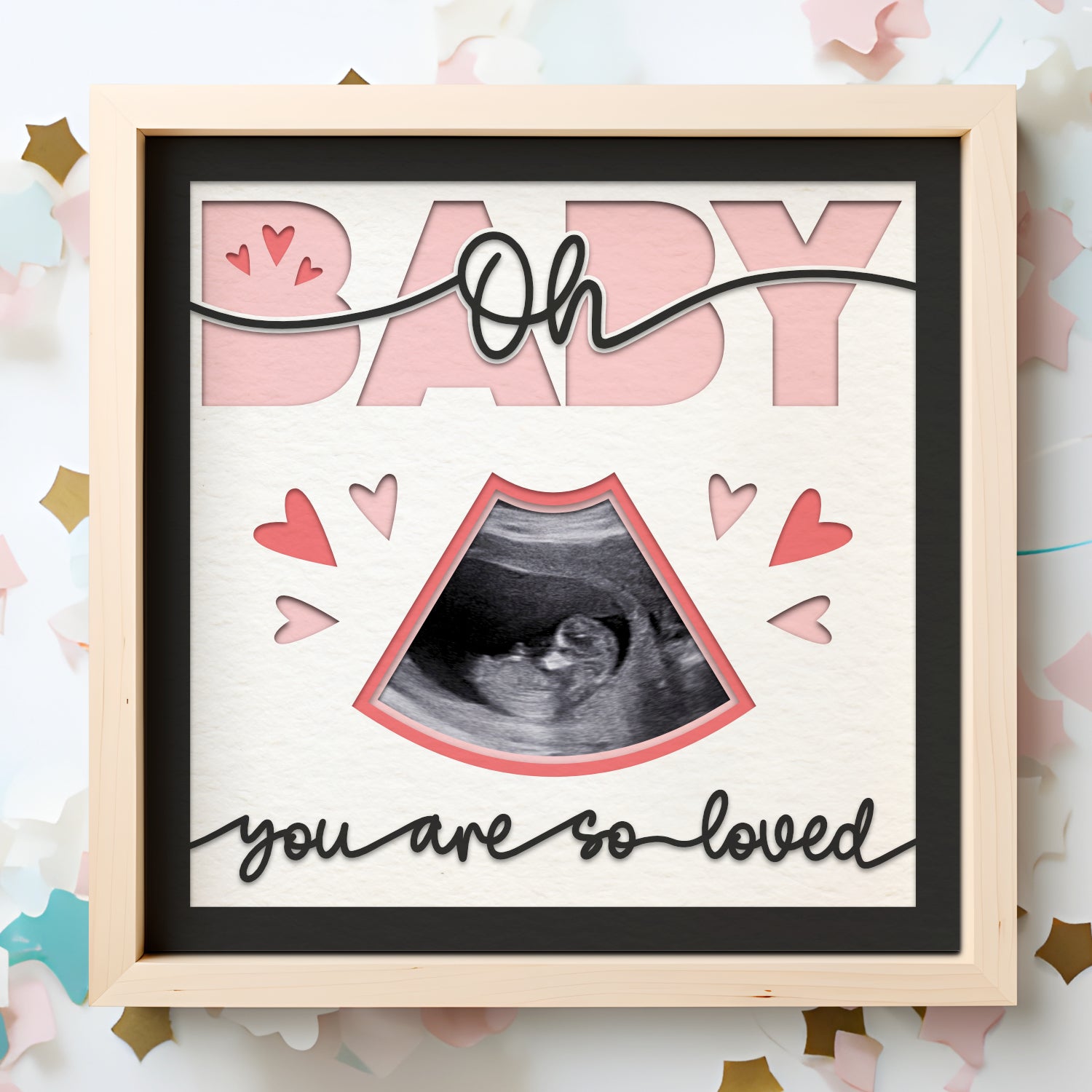 Oh Baby Ultrasound Photo Frame Shadow Box Project