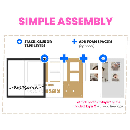 One Awesome Grandson Layered SVG Picture Frame Project