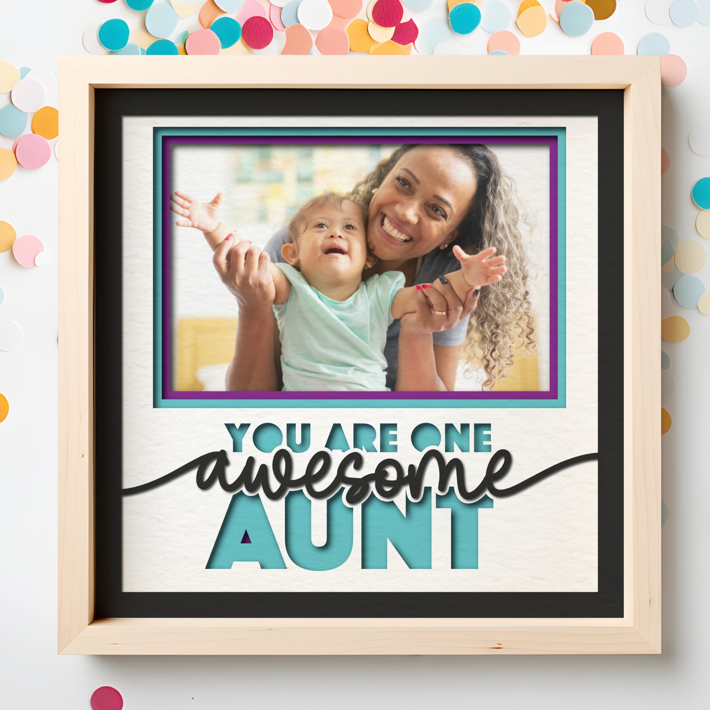 One Awesome Aunt Picture Frame Shadow Box Project