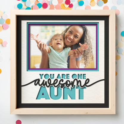 One Awesome Aunt Picture Frame Shadow Box Project