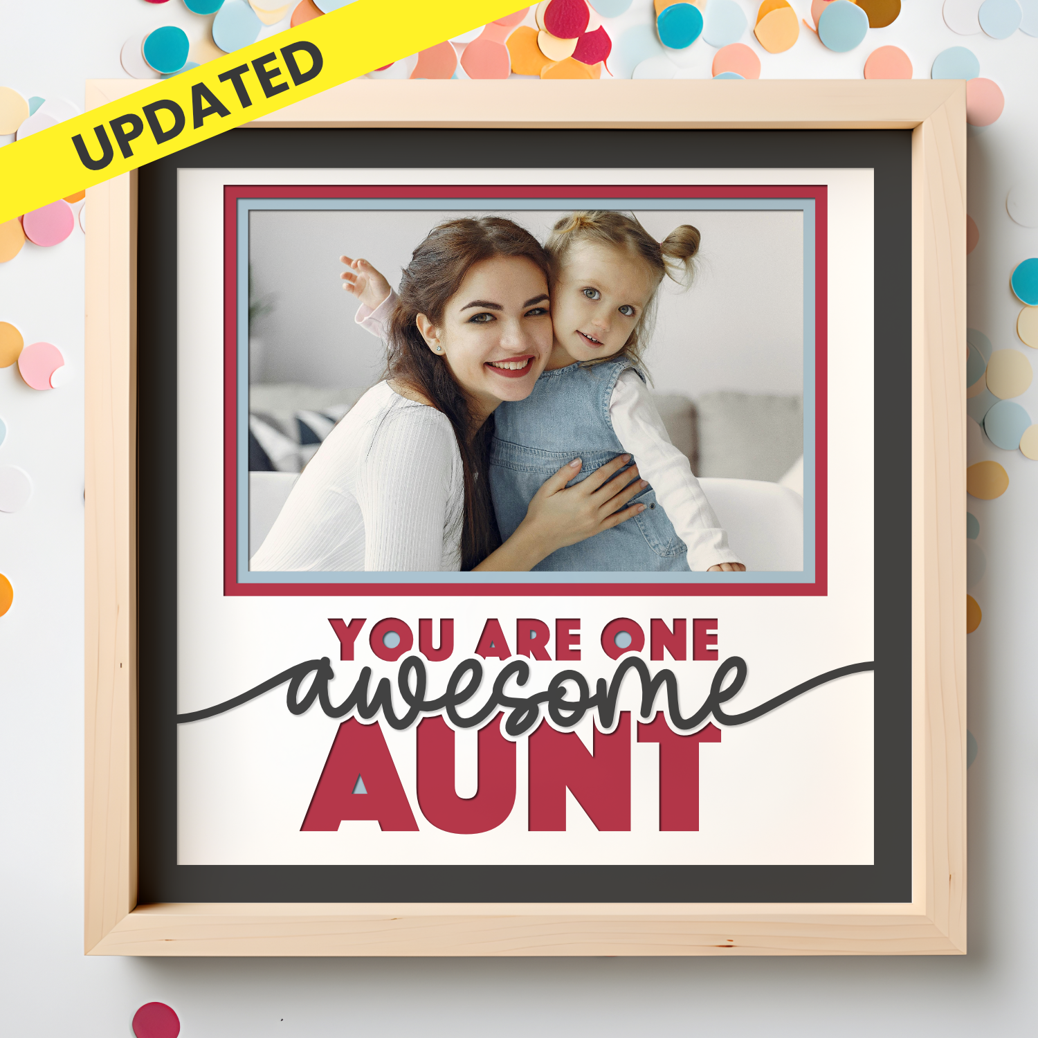 One Awesome Aunt Picture Frame Shadow Box Project