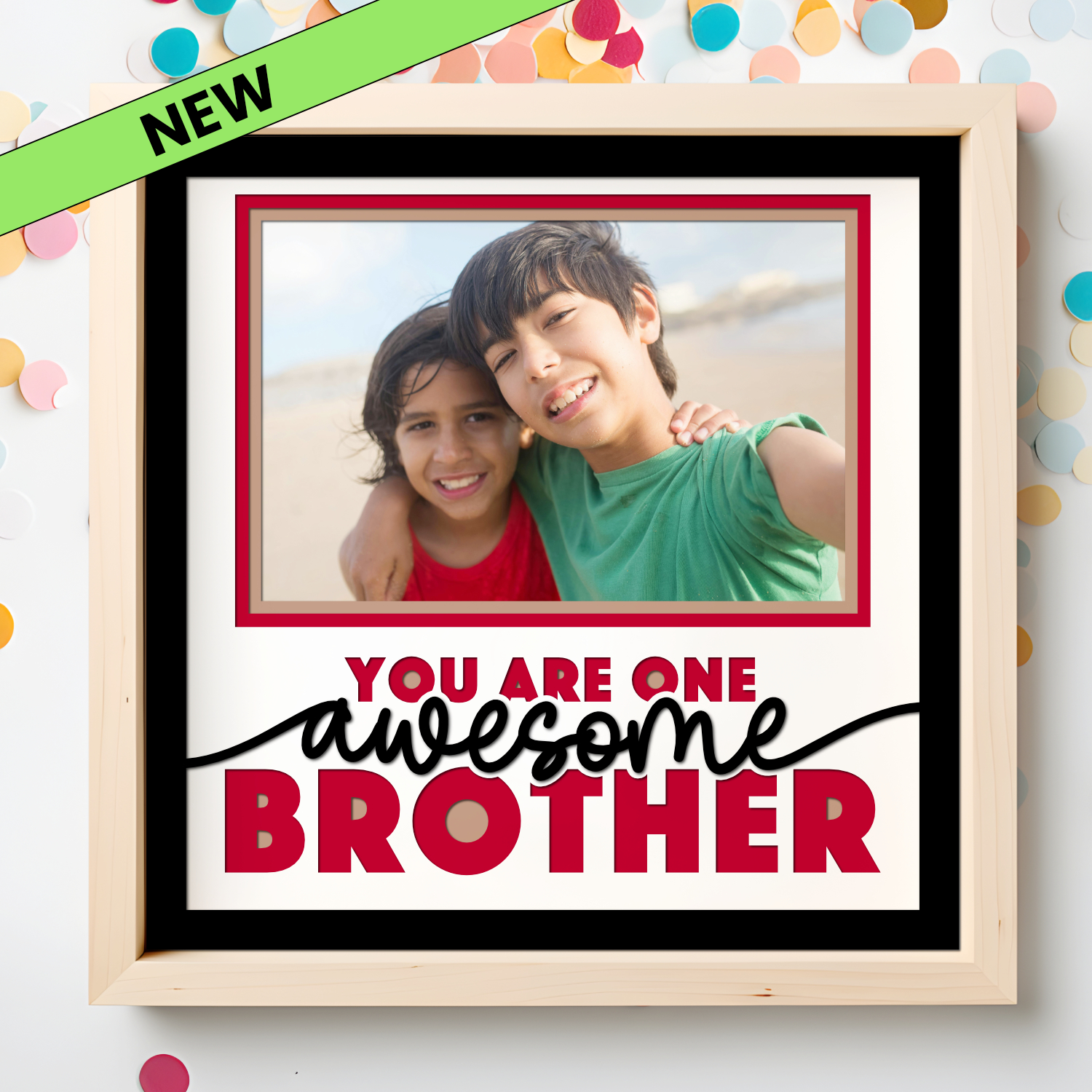 One Awesome Brother Picture Frame SVG Shadow Box Project File