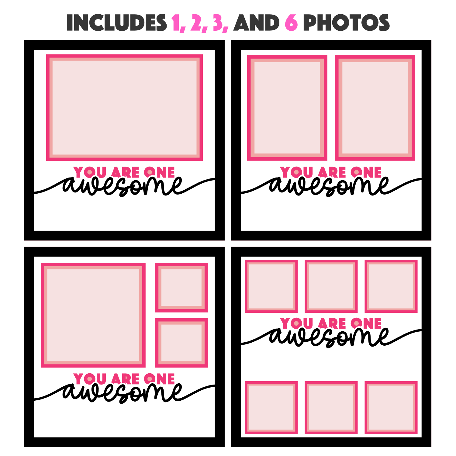 One Awesome Custom Name Picture Frame SVG Shadow Box Project File