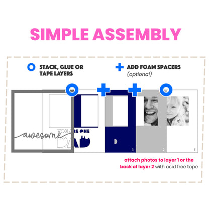 One Awesome Dad Picture Frame Shadow Box Project