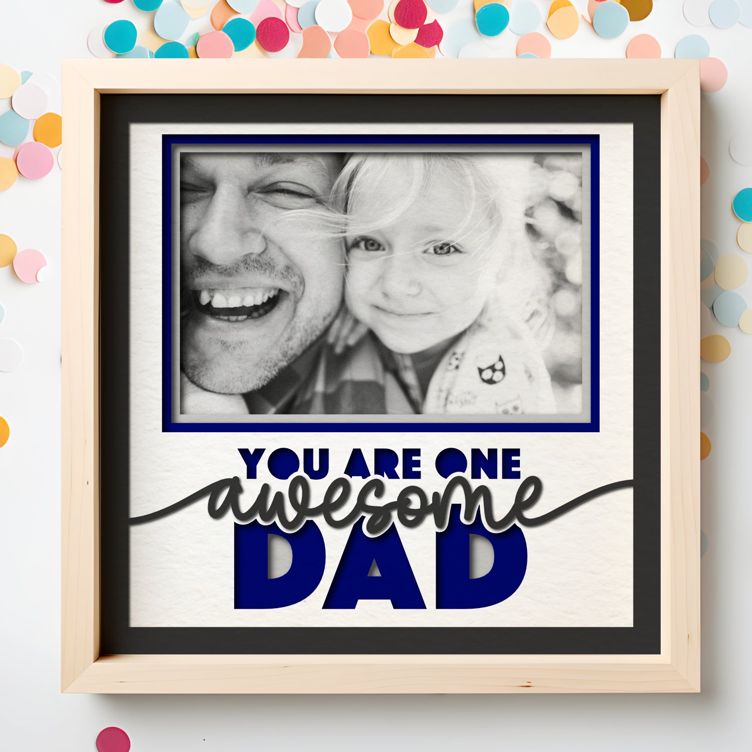 One Awesome Dad Picture Frame Shadow Box Project