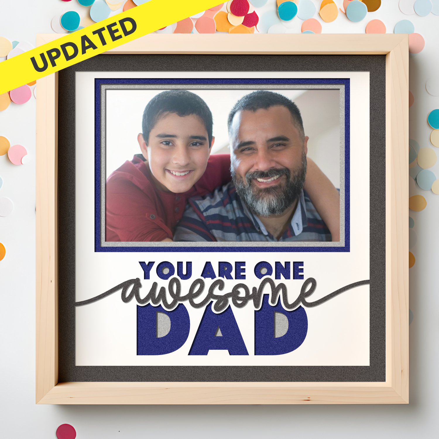 One Awesome Dad Picture Frame Shadow Box Project