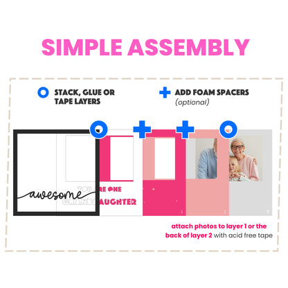 One Awesome Granddaughter Layered SVG Picture Frame Project