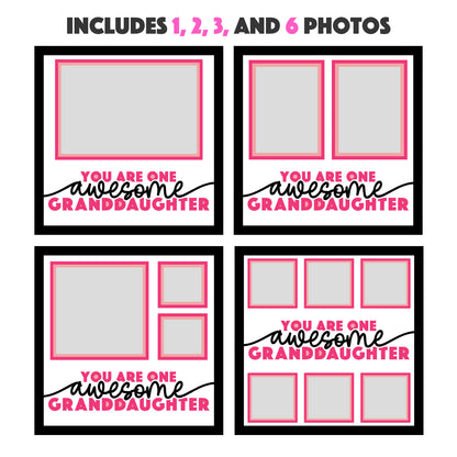 One Awesome Granddaughter Layered SVG Picture Frame Project