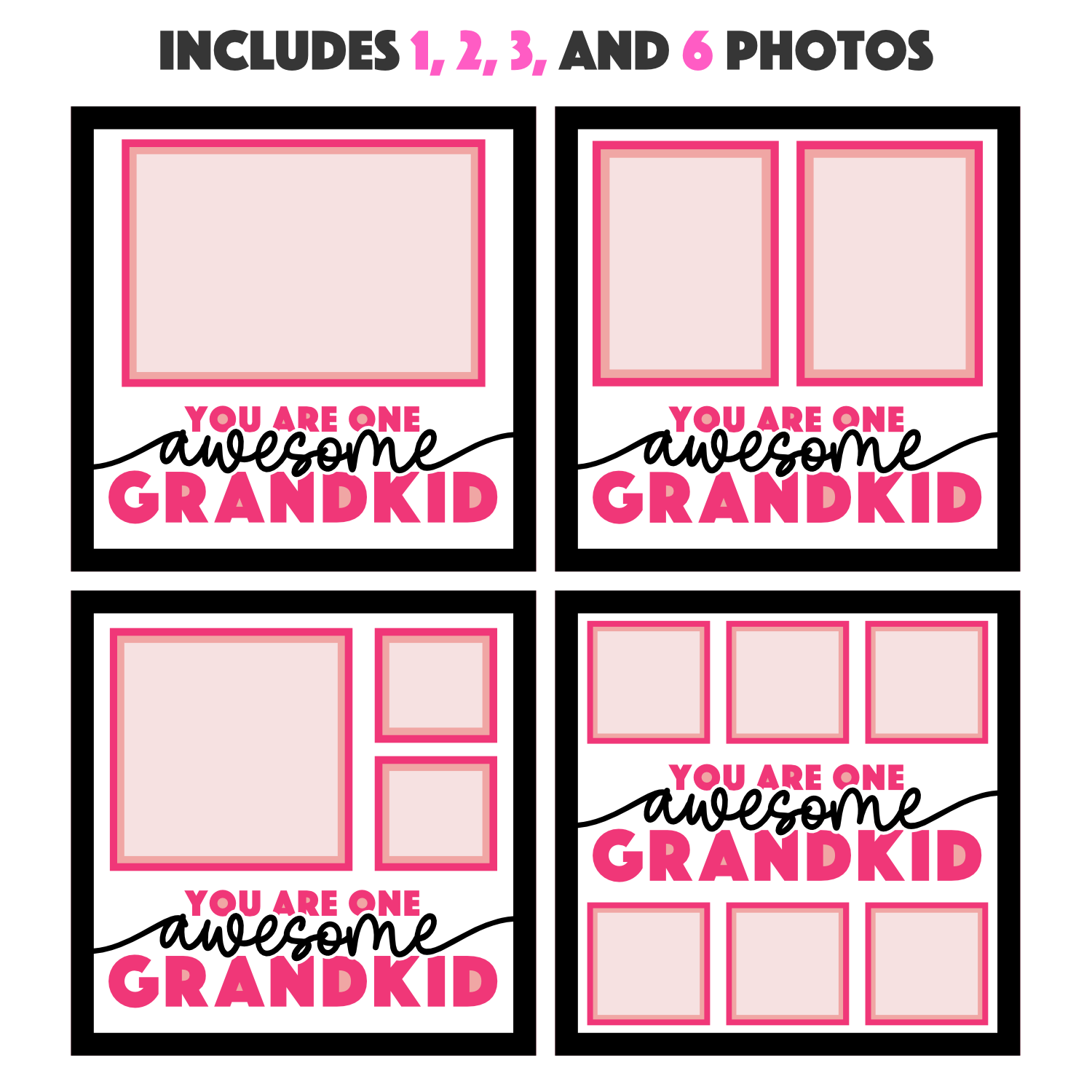 One Awesome grandkid Picture Frame SVG Shadow Box Project File