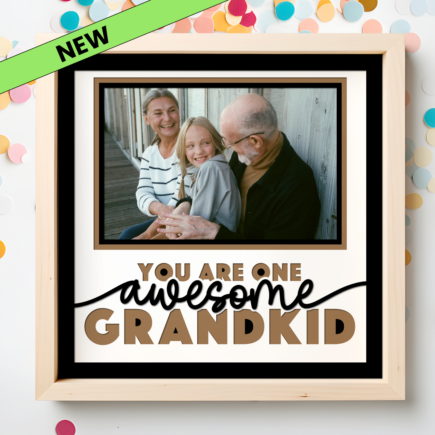 One Awesome grandkid Picture Frame SVG Shadow Box Project File