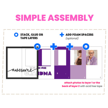 One Awesome Grandma Layered Shadow Box Project