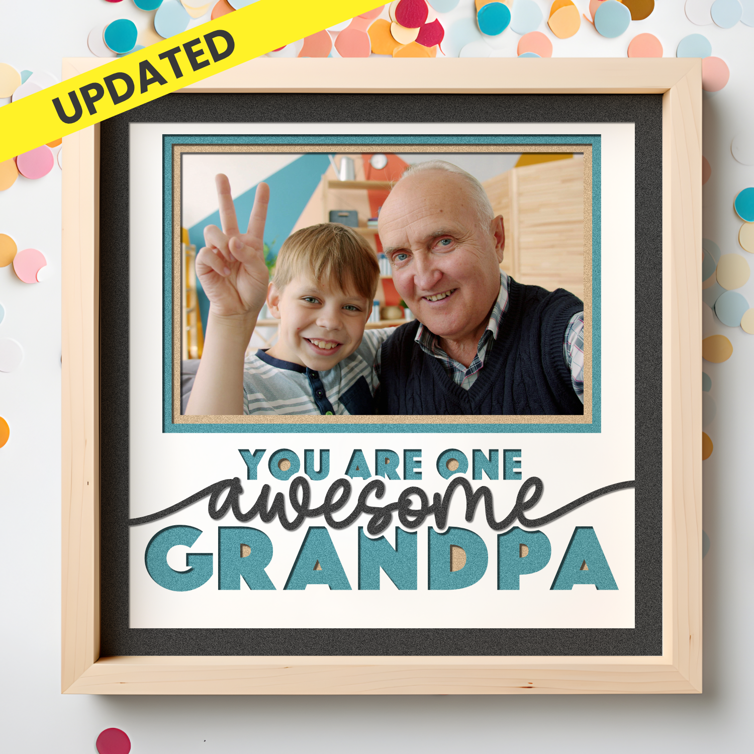 One Awesome Grandpa Layered Shadow Box Project