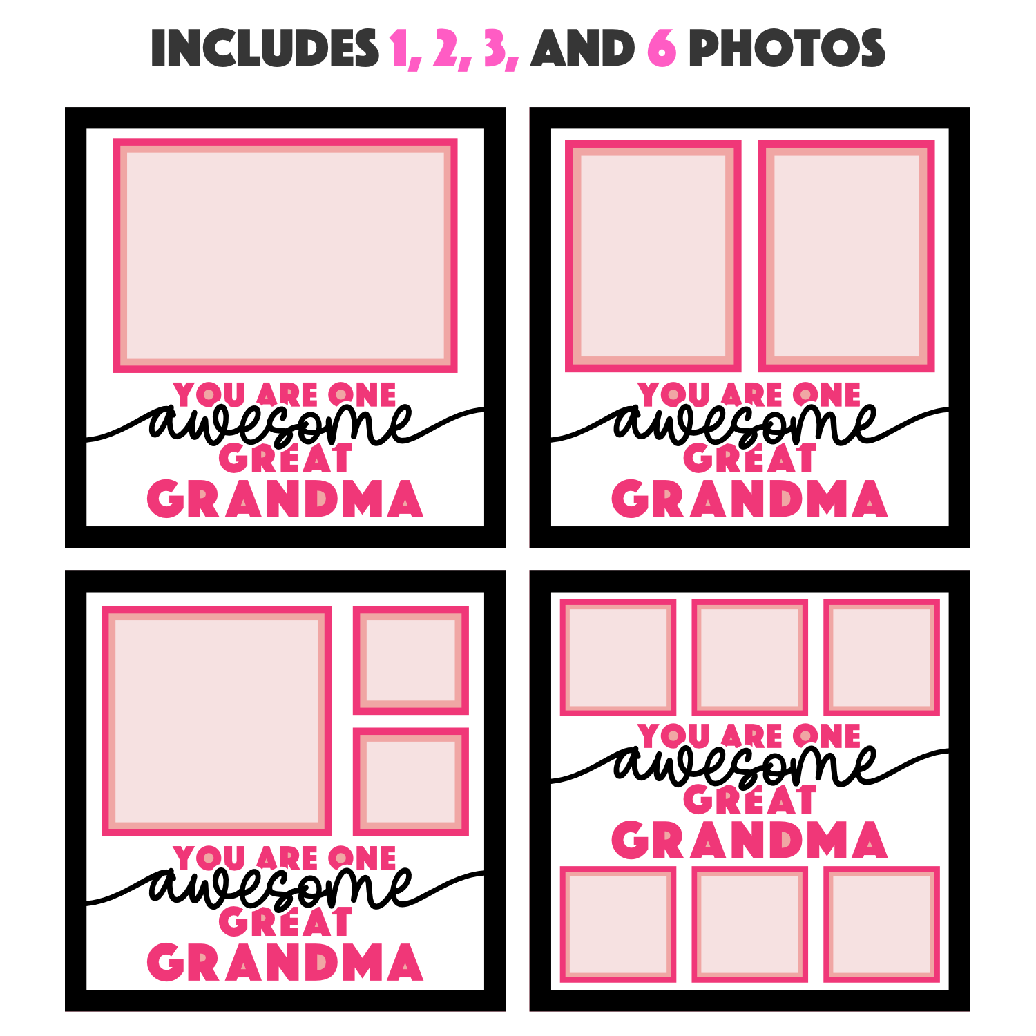 One Awesome great grandma Picture Frame SVG Shadow Box Project File