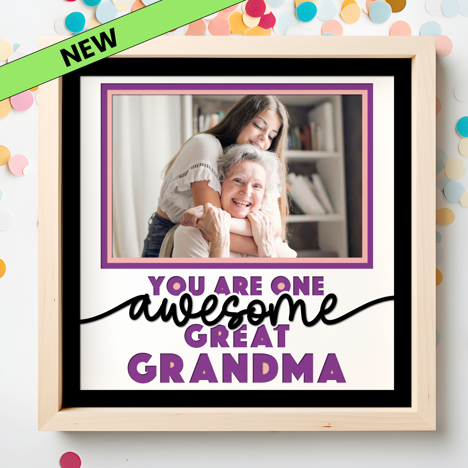 One Awesome great grandma Picture Frame SVG Shadow Box Project File
